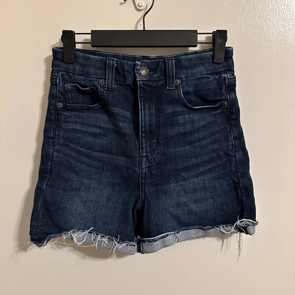 American Eagle Curvy Super High-Rise Shortie Jean Shorts